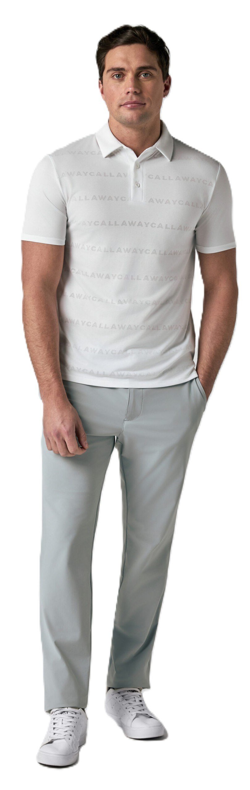 Callaway Mid Century Jacquard polo homme, blanc