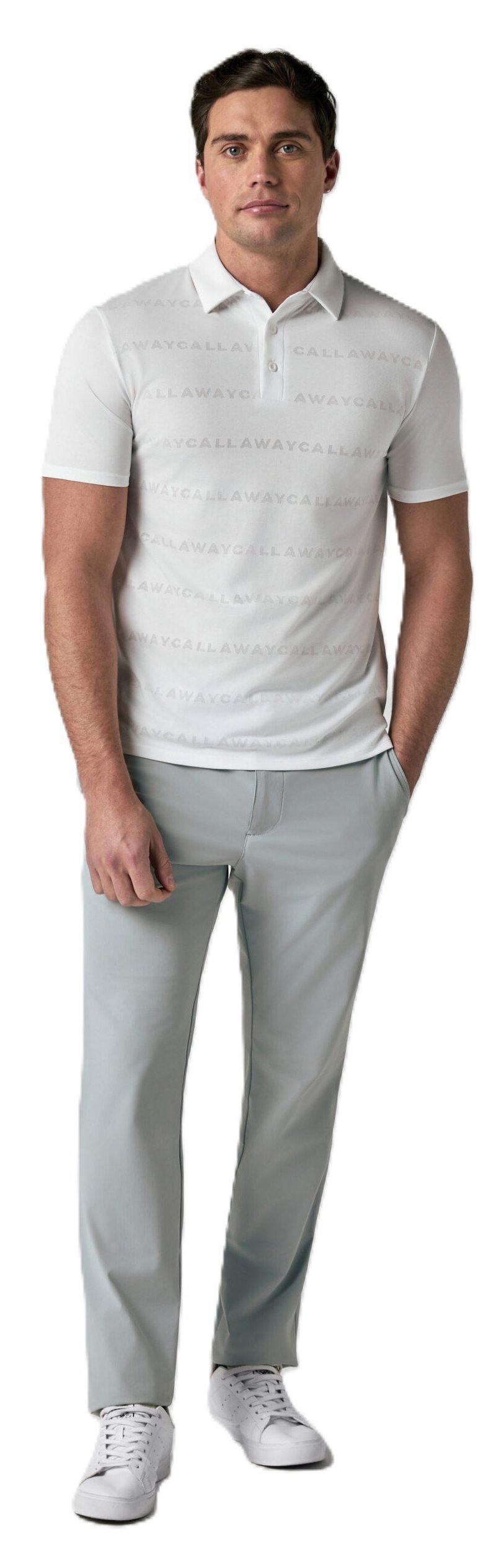 Callaway Mid Century Jacquard polo homme, blanc