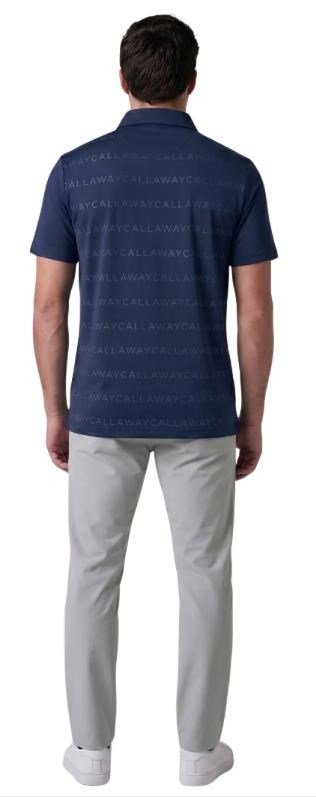 Callaway Mid Century Jacquard polo homme, medieval blue