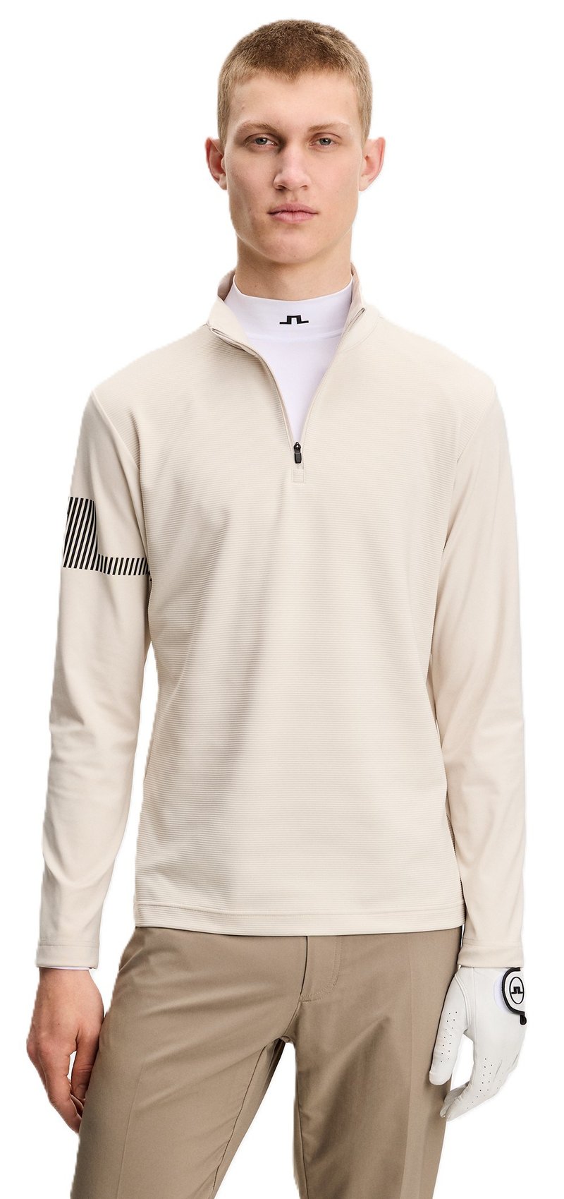 J.Lindeberg Heath Strike Mid Layer sweat homme, moonbeam