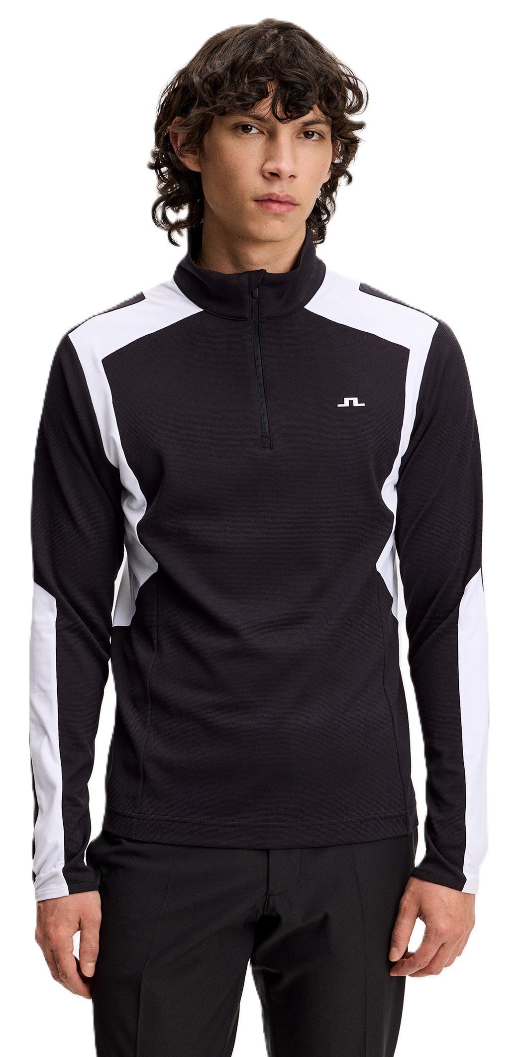 J.Lindeberg Lukas Quarter Zip pull homme, noir