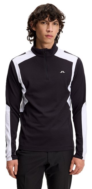 J.Lindeberg Lukas Quarter Zip pull homme, noir