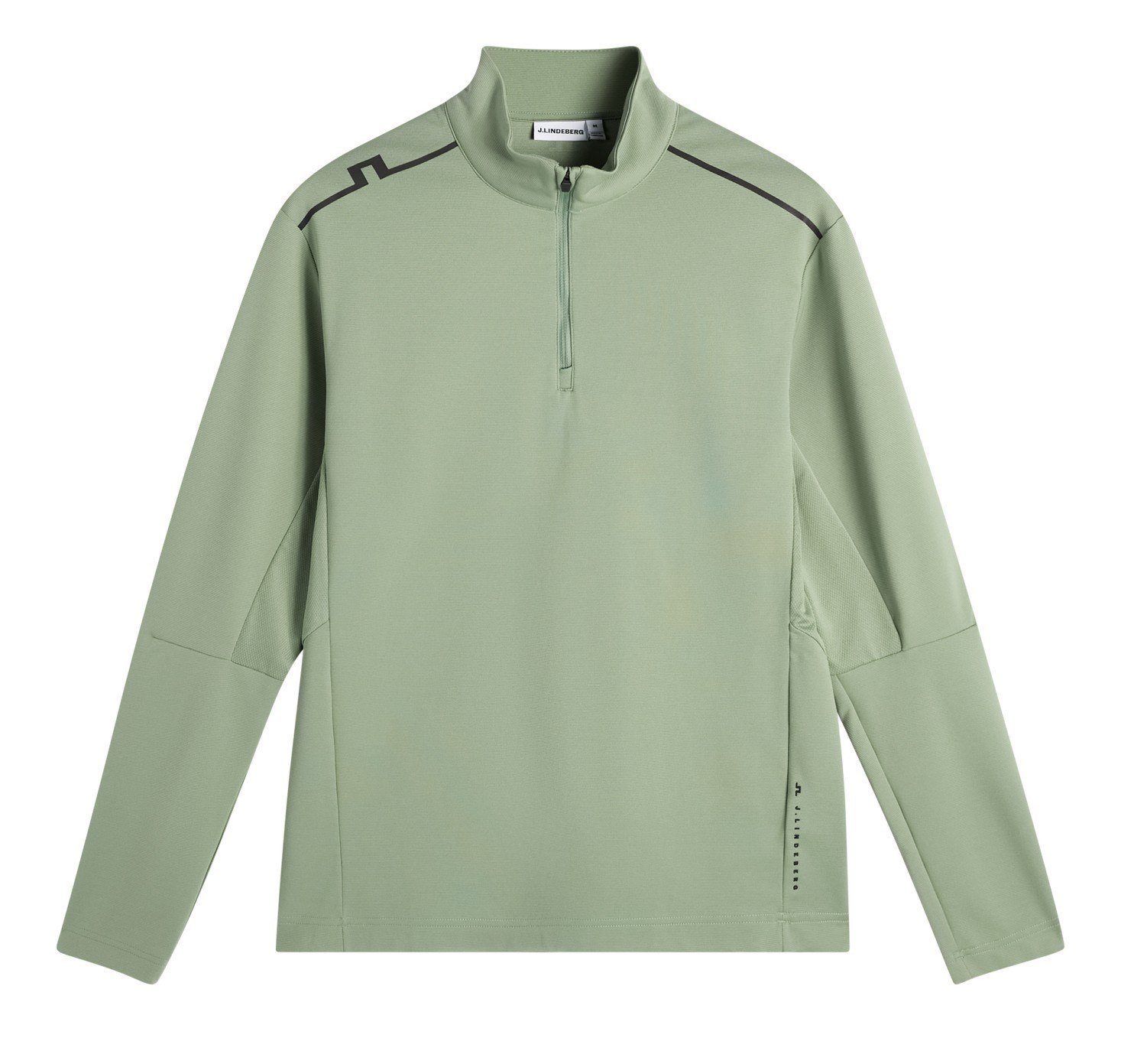 J.Lindeberg Leon Quarter Zip Mid Layer pull homme, hedge green