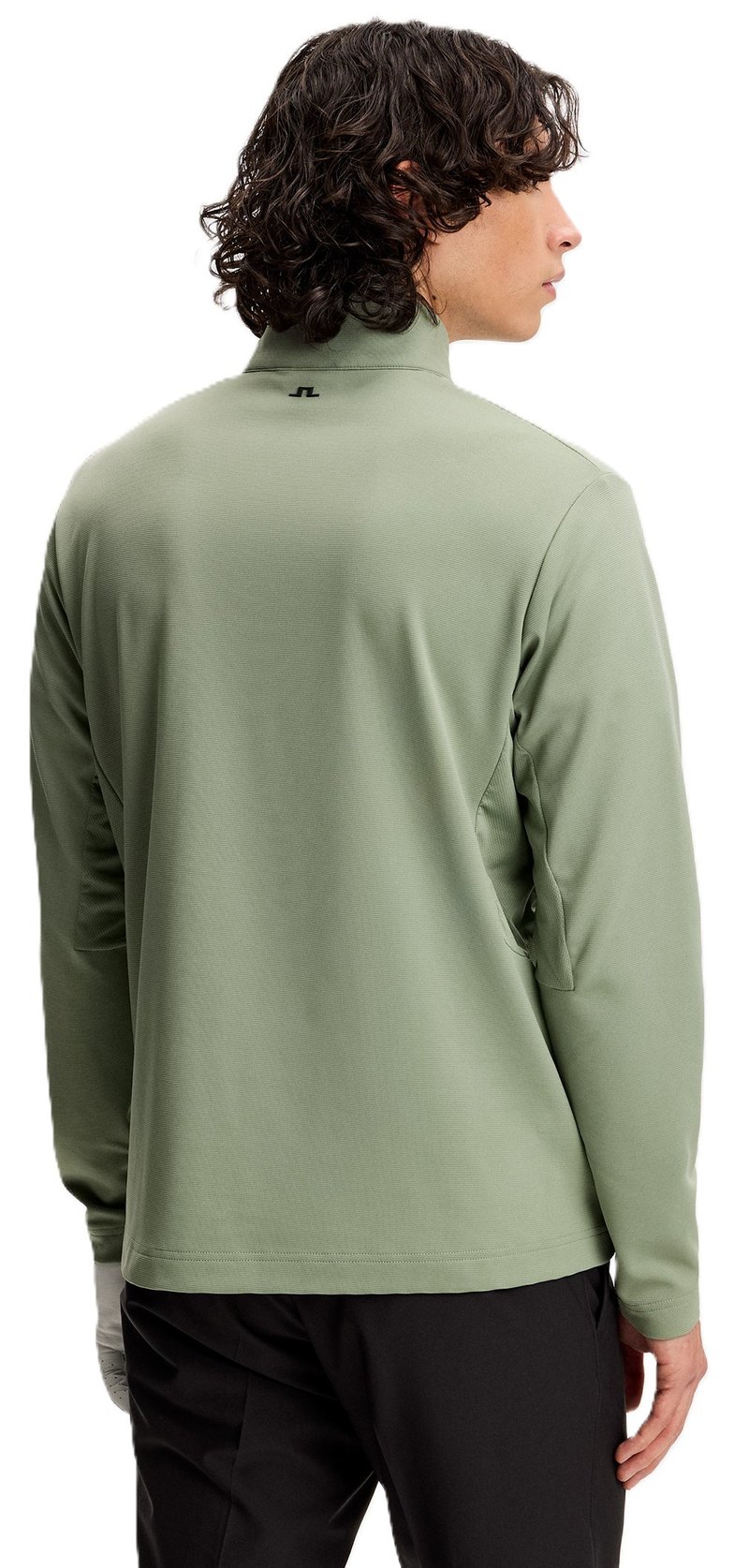 J.Lindeberg Leon Quarter Zip Mid Layer pull homme, hedge green