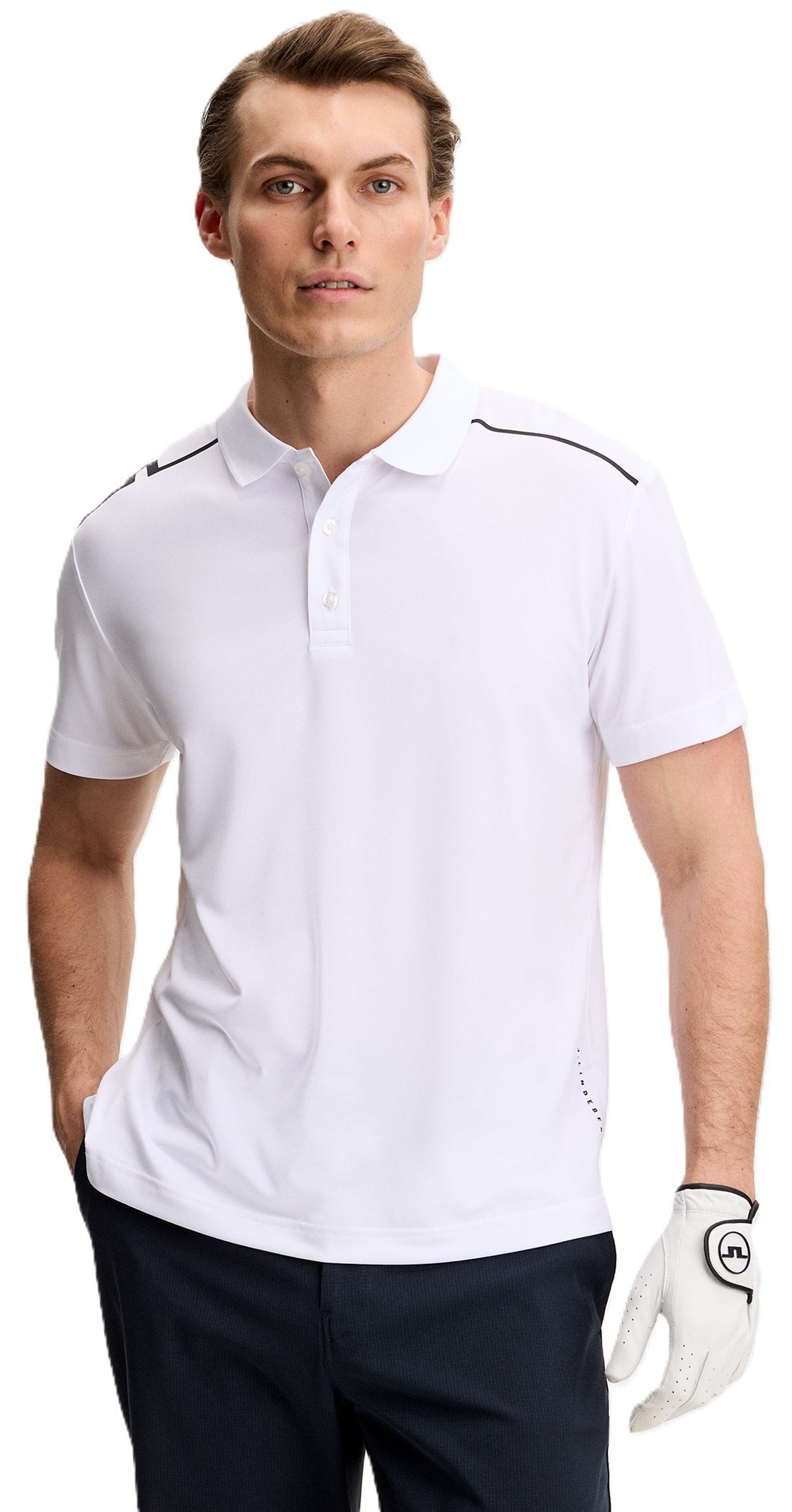 J.Lindeberg Lionel polo homme, blanc