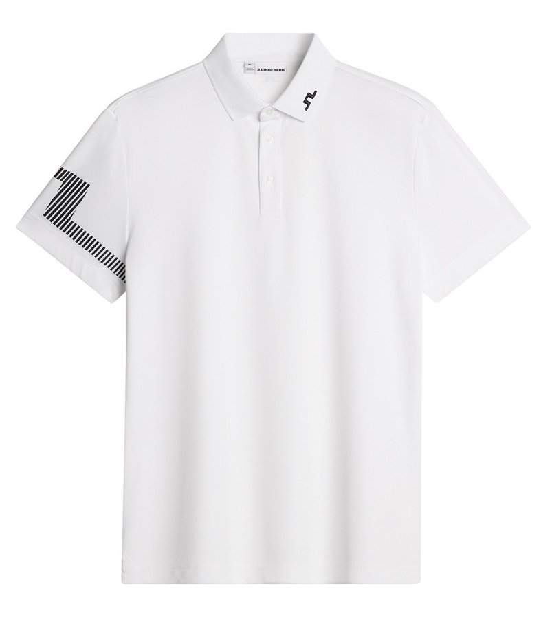 J.Lindeberg Heath polo homme, blanc