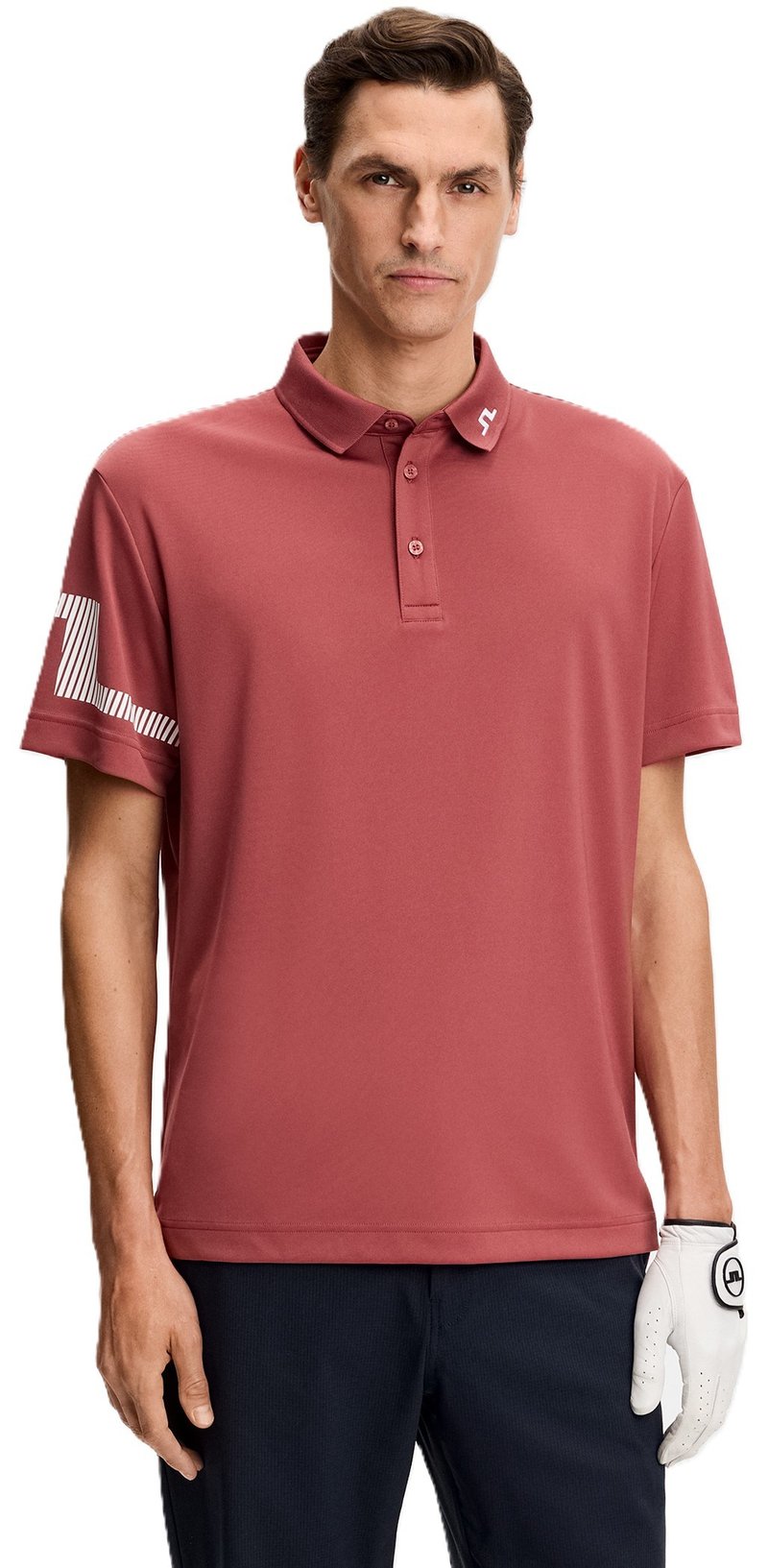 J.Lindeberg Heath polo homme, apple butter