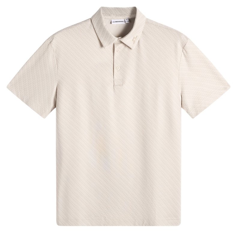 J.Lindeberg Tod Print polo homme, flight bridge moonbeam
