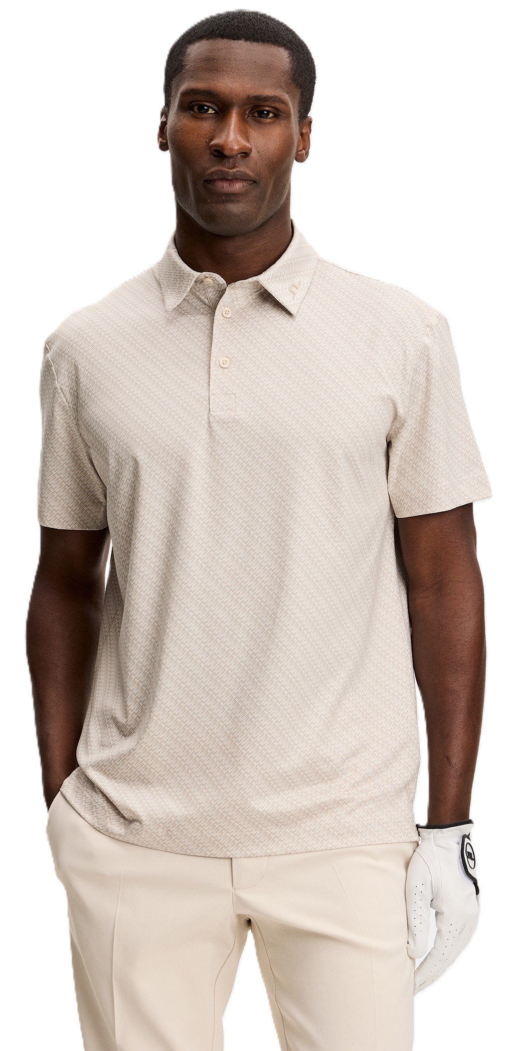 J.Lindeberg Tod Print polo homme, flight bridge moonbeam