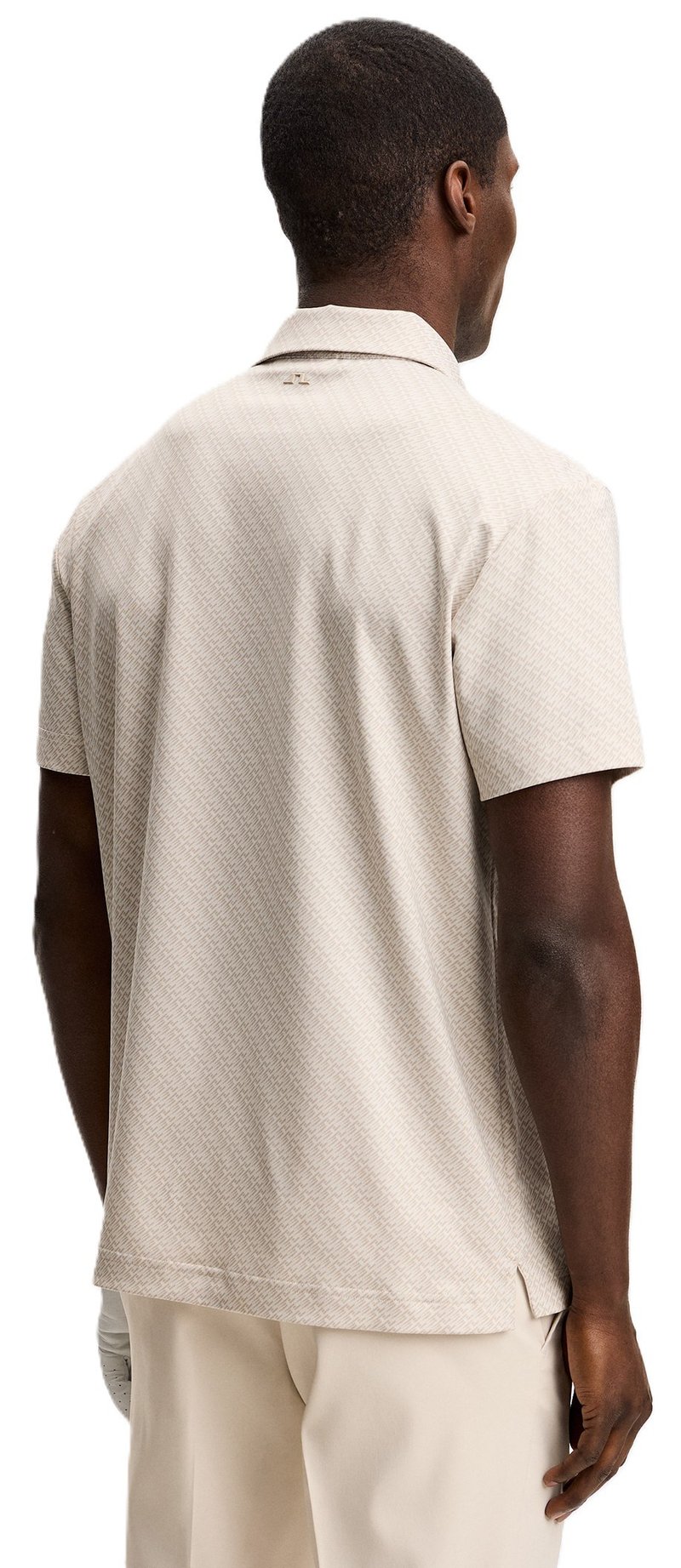 J.Lindeberg Tod Print polo homme, flight bridge moonbeam