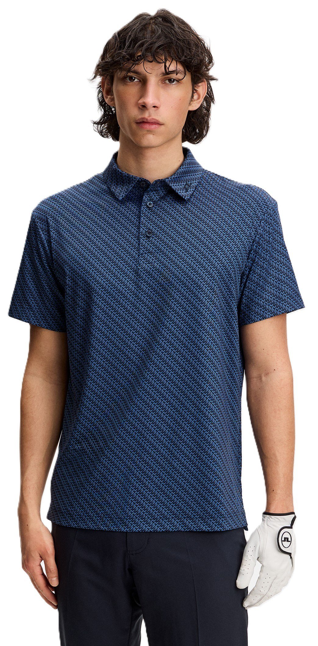 J.Lindeberg Tod Print polo homme, flight bridge navy fed