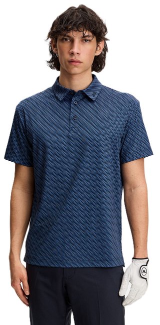 J.Lindeberg Tod Print polo homme, flight bridge navy fed