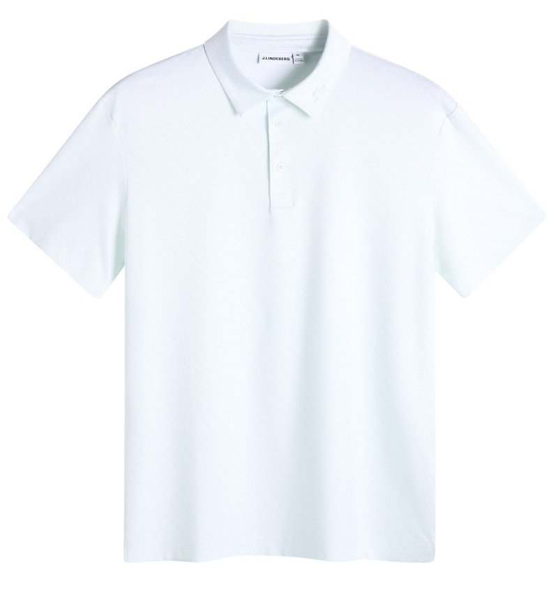 J.Lindeberg Tod Print polo homme, flight bridge white sky