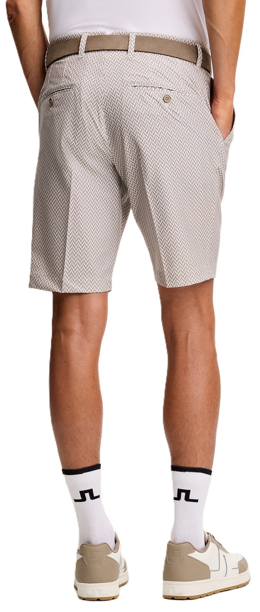 J.Lindeberg Eloy Print short homme, bridge stack brindle