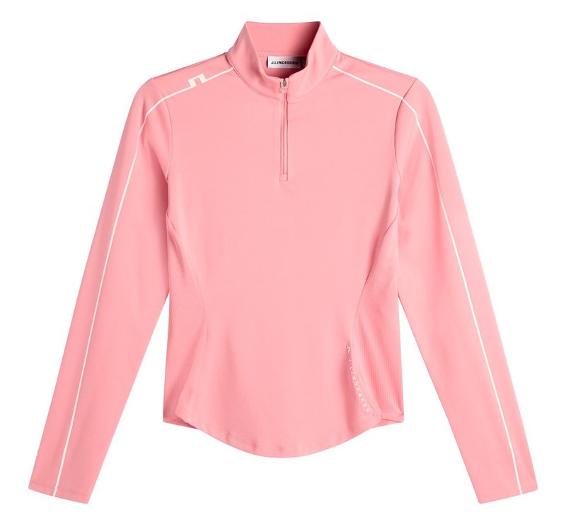 J.Lindeberg Adiola Quarter Zip Mid Layer sweat femme, flamingo plume
