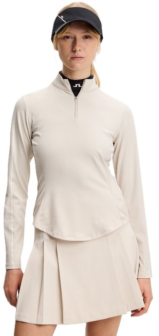 J.Lindeberg Adiola Quarter Zip Mid Layer sweatshirt femme, moonbeam