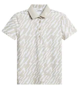 J.Lindeberg Tour Tech Print polo femme, oak island fossil