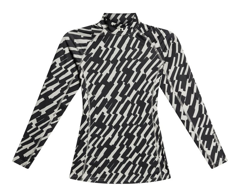 J.Lindeberg Ella Print Compression haut femme, oak moonbeam