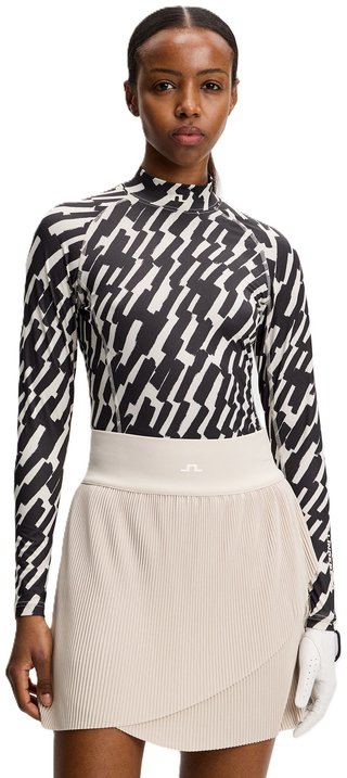 J.Lindeberg Ella Print Compression haut femme, oak moonbeam