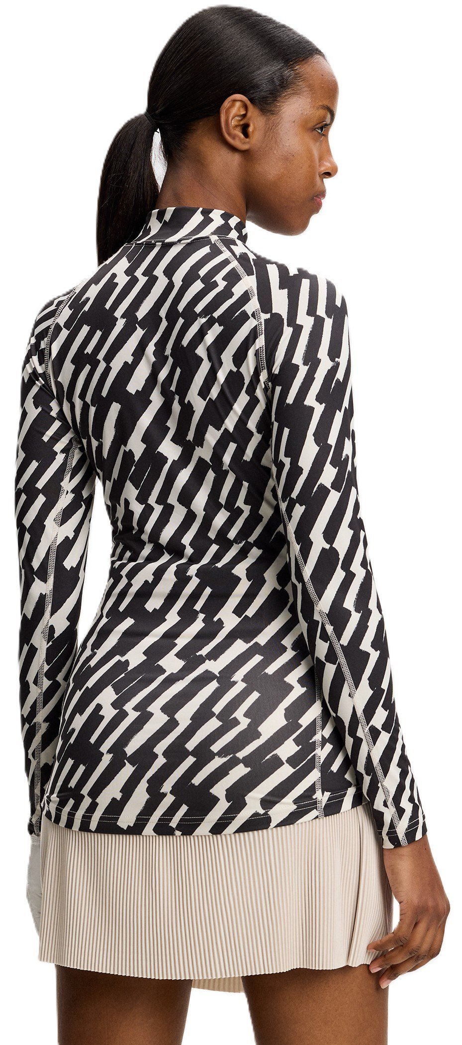 J.Lindeberg Ella Print Compression haut femme, oak moonbeam