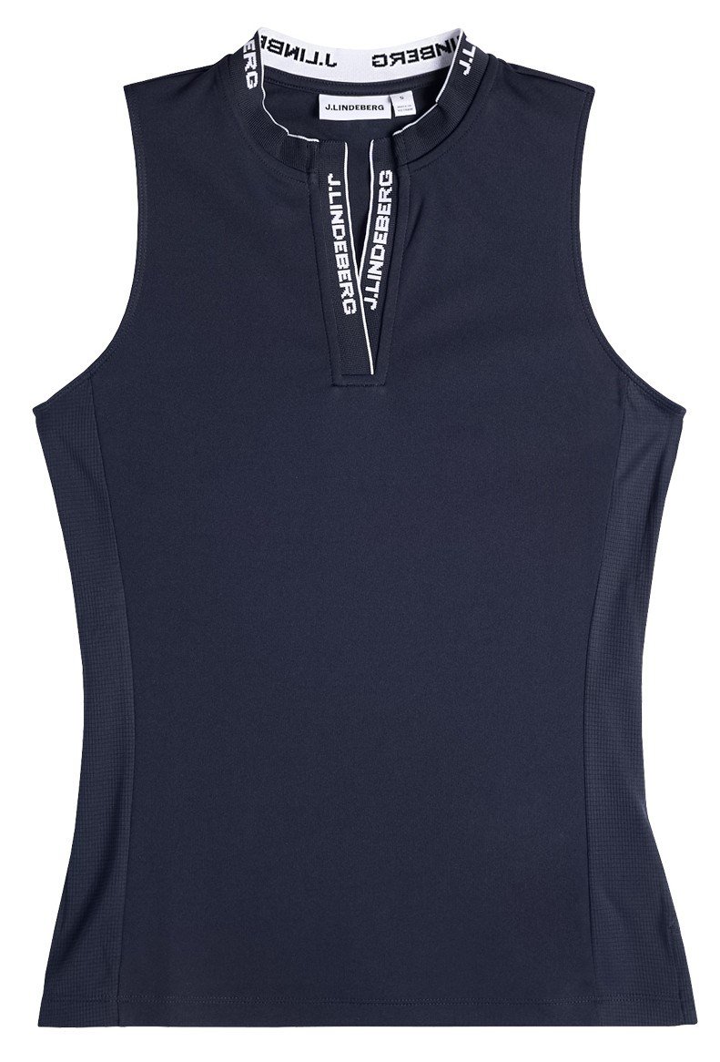 J.Lindeberg Leya Sleeveless polo femme, JL Navy