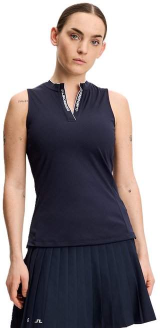 J.Lindeberg Leya Sleeveless polo femme, JL Navy