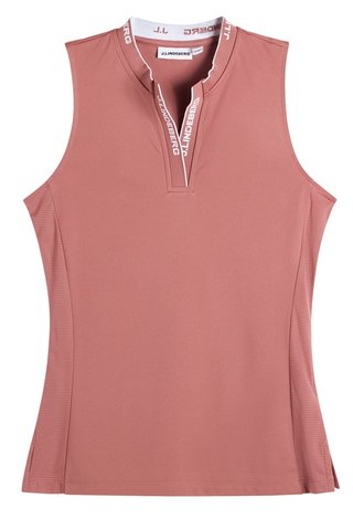 J.Lindeberg Leya Sleeveless polo femme, withered rose