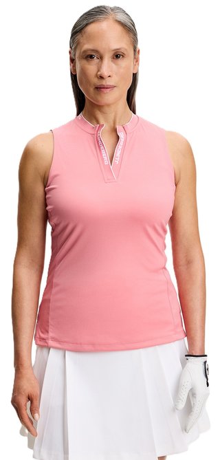 J.Lindeberg Leya Sleeveless polo femme, flamingo plume