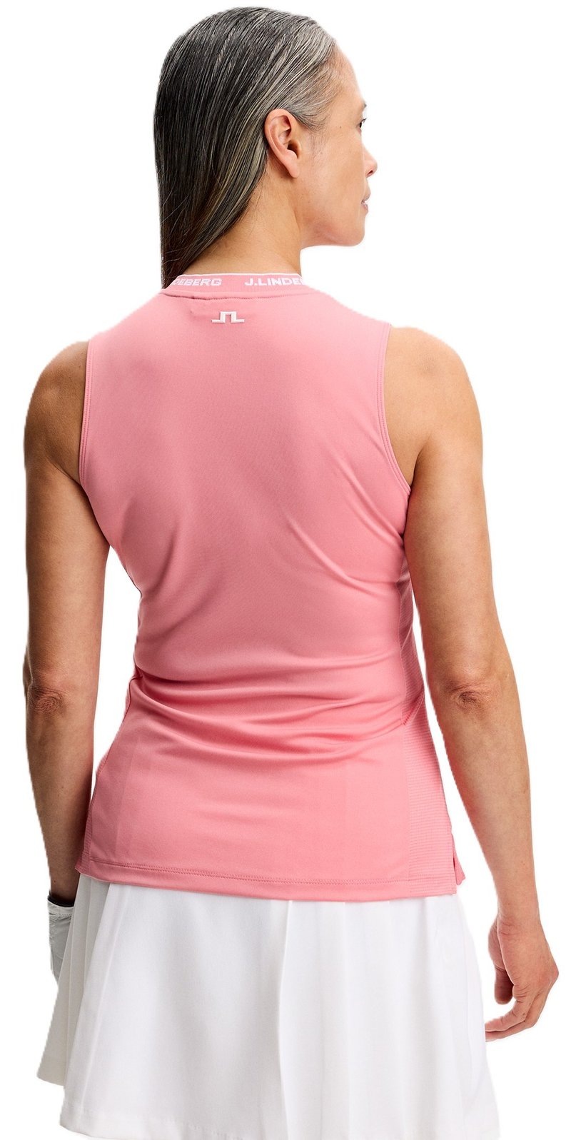 J.Lindeberg Leya Sleeveless polo femme, flamingo plume