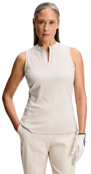 J.Lindeberg Leya Sleeveless polo femme, moonbeam