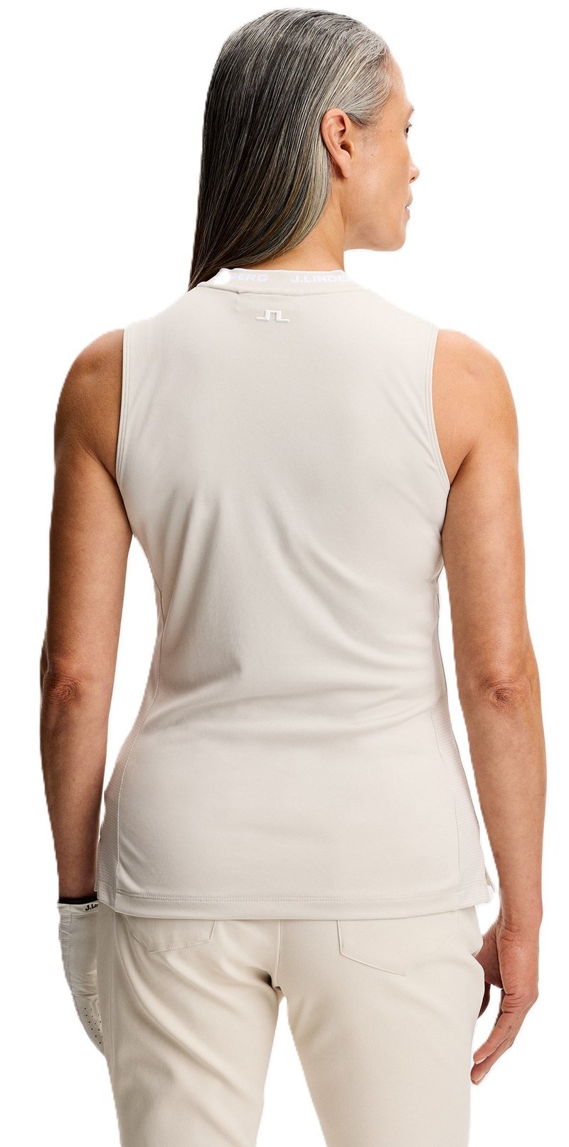 J.Lindeberg Leya Sleeveless polo femme, moonbeam