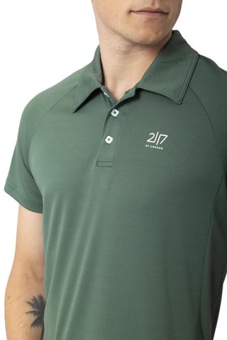 2117 of Sweden Fröseke Technical Pique polo homme, forest green