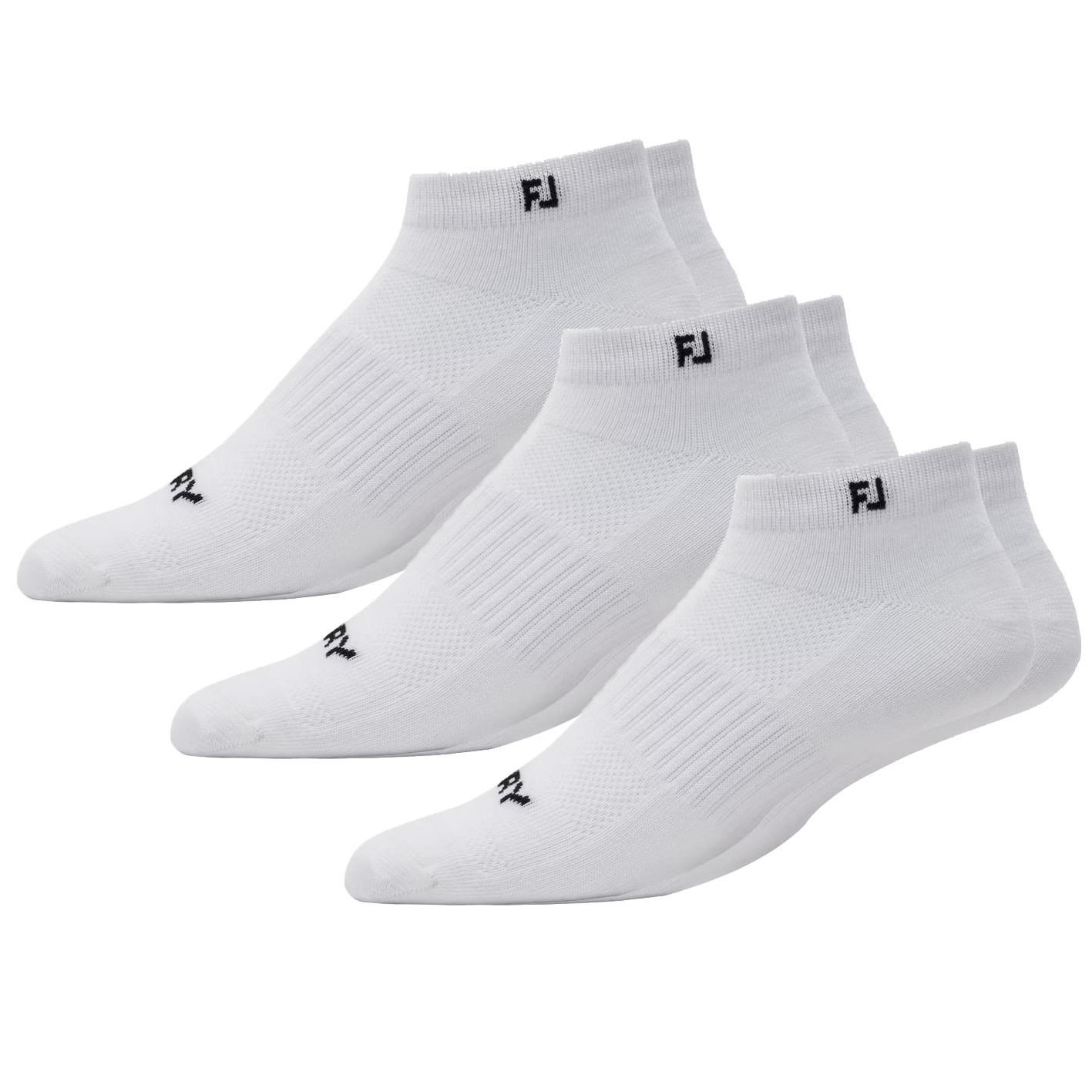 FootJoy ProDry Lightweight Sport chaussettes homme, blanches, EU 39-46 (3 paires)
