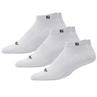 FootJoy ProDry Lightweight Sport chaussettes homme, blanches, EU 39-46 (3 paires)