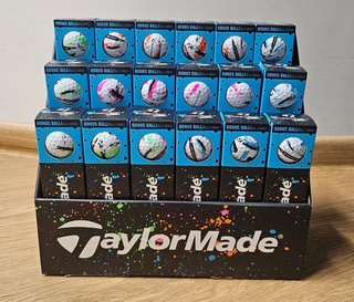 TaylorMade SpeedSoft Ink balles de golf, mix de couleurs (bleu, vert, orange, rose)