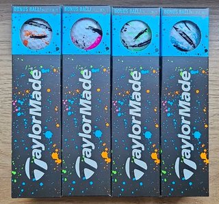 TaylorMade SpeedSoft Ink balles de golf, mix de couleurs (bleu, vert, orange, rose)