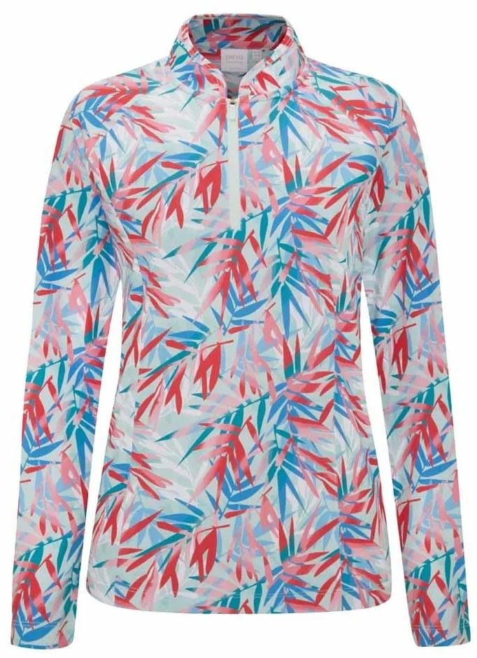PING Arwen Printed Longsleeve polo femme manches longues, tropic retreat