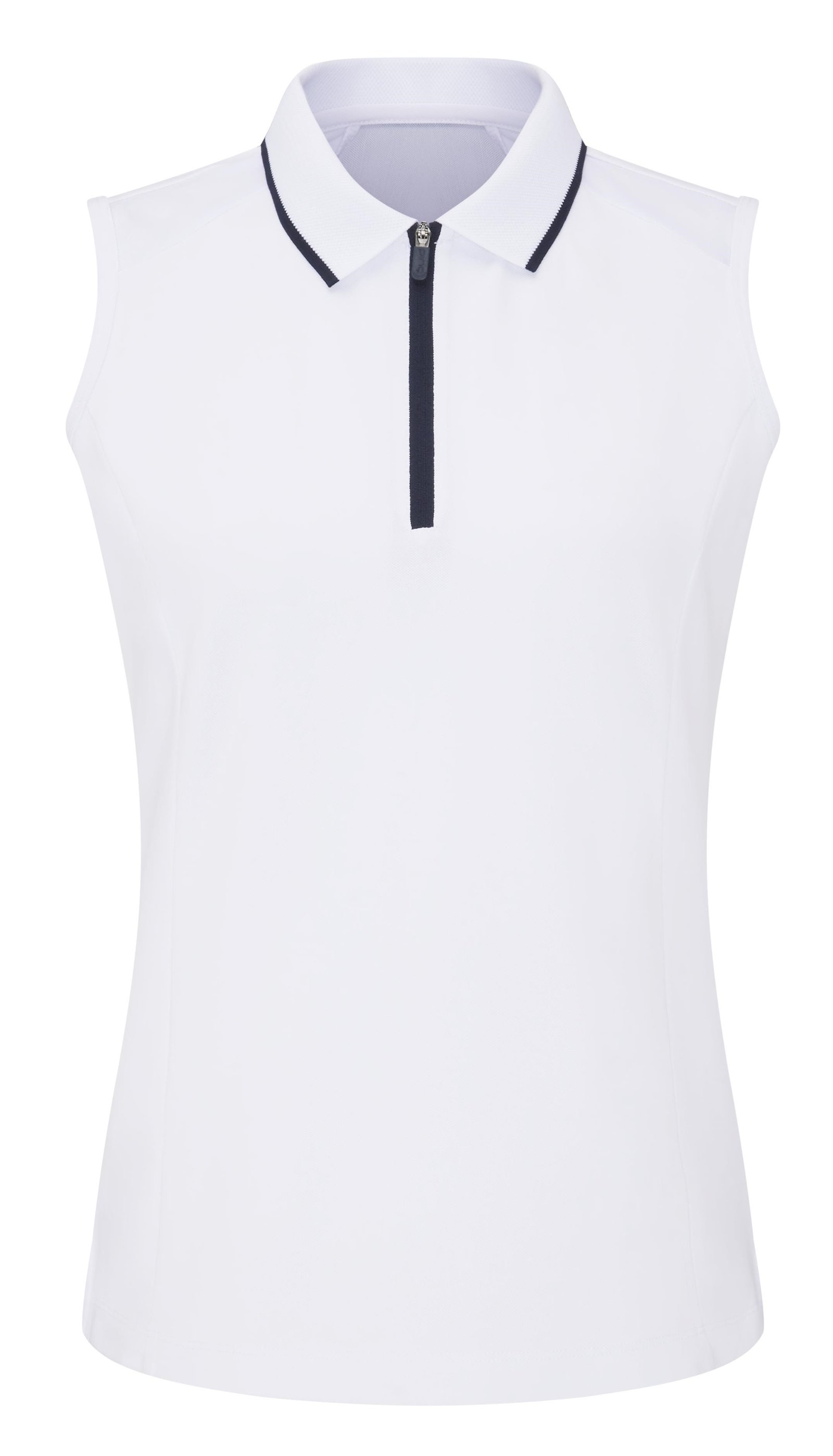 PING Eben Sleeveless polo femme, blanc