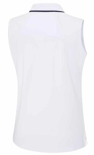 PING Eben Sleeveless polo femme, blanc