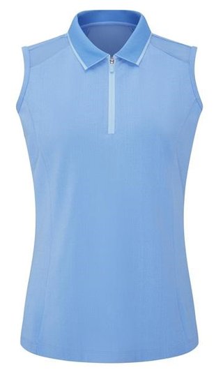 PING Eben Sleeveless polo femme, infinity blue