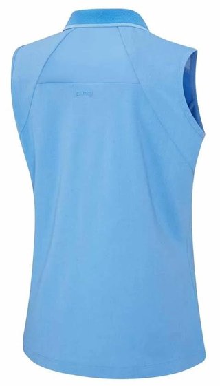 PING Eben Sleeveless polo femme, infinity blue