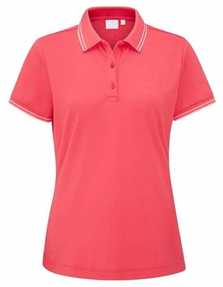 PING Viviana Tipped polo femme, paradise pink