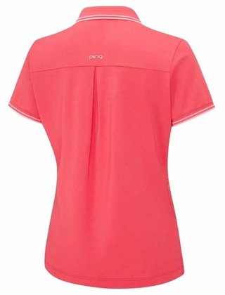 PING Viviana Tipped polo femme, paradise pink