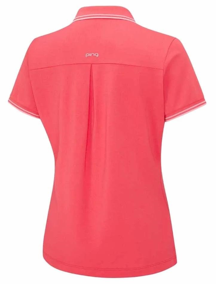PING Viviana Tipped polo femme, paradise pink