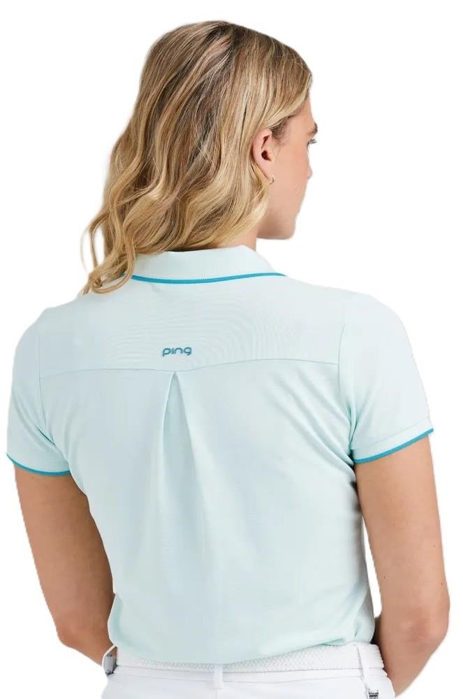 PING Viviana Tipped polo femme, seaspray