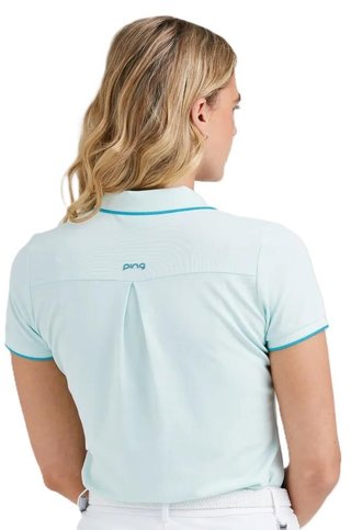 PING Viviana Tipped polo femme, seaspray