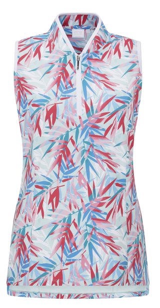 PING Penola Printed Sleeveless polo femme, tropic retreat