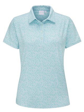 PING Aeria Printed polo femme imprimé, splash