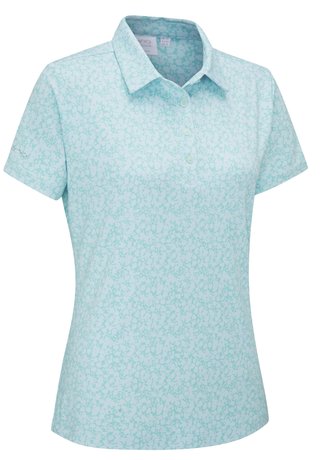 PING Aeria Printed polo femme imprimé, splash