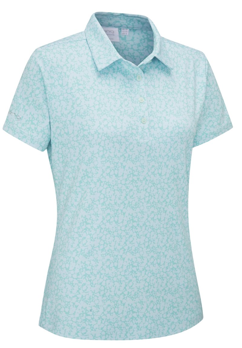 PING Aeria Printed polo femme imprimé, splash